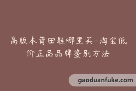 高版本莆田鞋哪里买-淘宝低价正品品牌鉴别方法