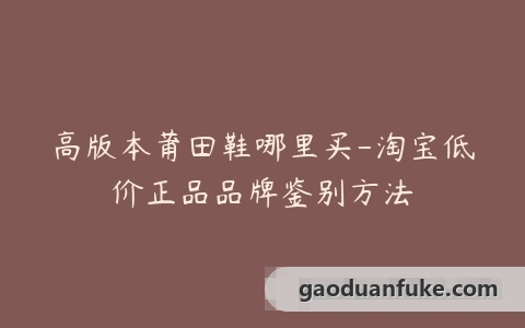 高版本莆田鞋哪里买-淘宝低价正品品牌鉴别方法