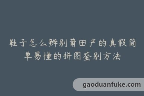 鞋子怎么辨别莆田产的真假简单易懂的拼图鉴别方法