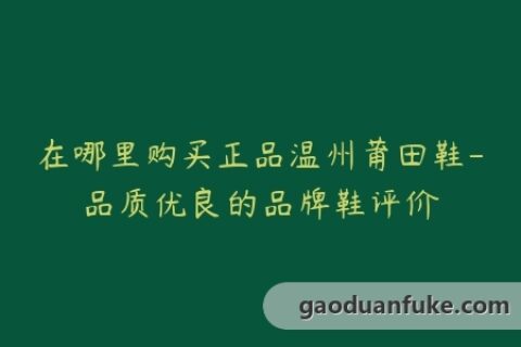 在哪里购买正品温州莆田鞋-品质优良的品牌鞋评价