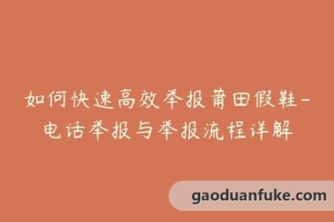 如何快速高效举报莆田假鞋-电话举报与举报流程详解