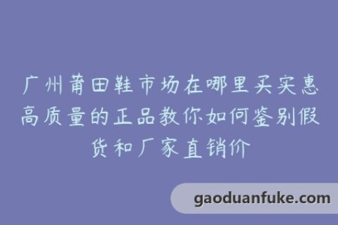 广州莆田鞋市场在哪里买实惠高质量的正品教你如何鉴别假货和厂家直销价