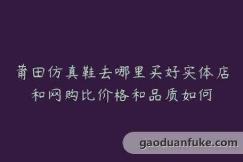 莆田仿真鞋去哪里买好实体店和网购比价格和品质如何