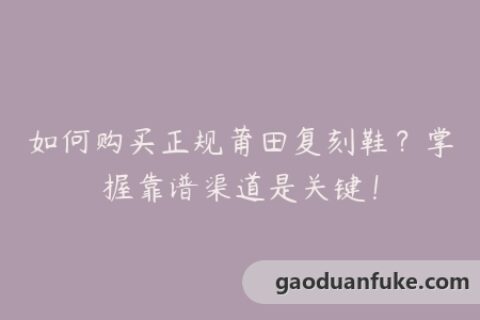 如何购买正规莆田复刻鞋？掌握靠谱渠道是关键！