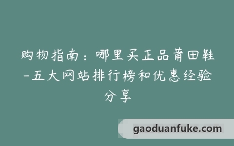 购物指南：哪里买正品莆田鞋-五大网站排行榜和优惠经验分享