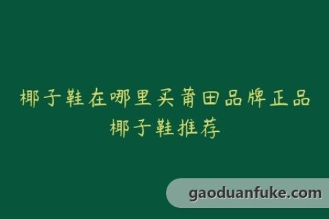 椰子鞋在哪里买莆田品牌正品椰子鞋推荐