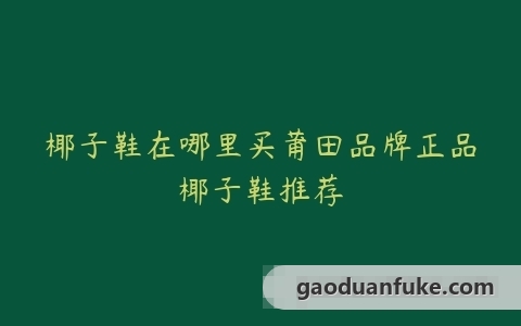 椰子鞋在哪里买莆田品牌正品椰子鞋推荐
