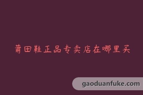 莆田鞋正品专卖店在哪里买