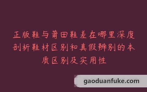 正版鞋与莆田鞋差在哪里深度剖析鞋材区别和真假辨别的本质区别及实用性