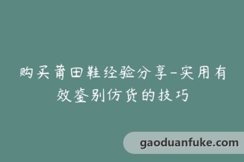 购买莆田鞋经验分享-实用有效鉴别仿货的技巧