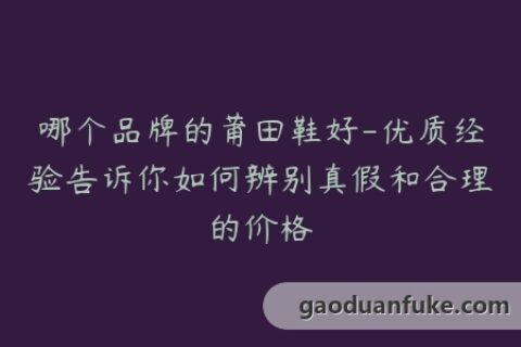 哪个品牌的莆田鞋好-优质经验告诉你如何辨别真假和合理的价格