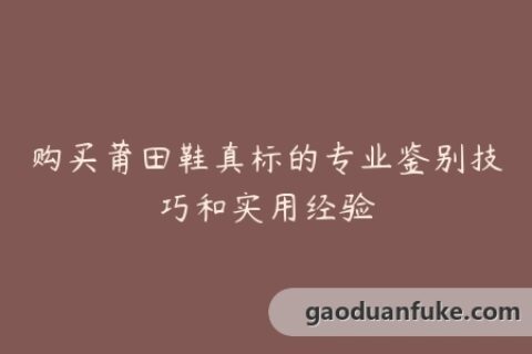 购买莆田鞋真标的专业鉴别技巧和实用经验
