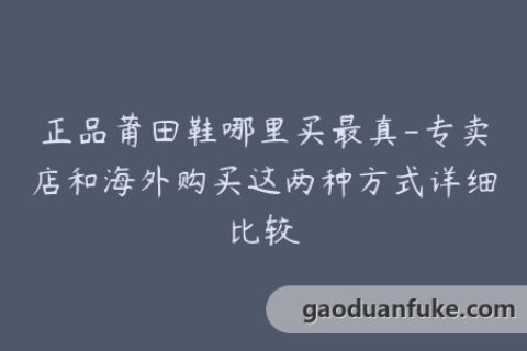 正品莆田鞋哪里买最真-专卖店和海外购买这两种方式详细比较