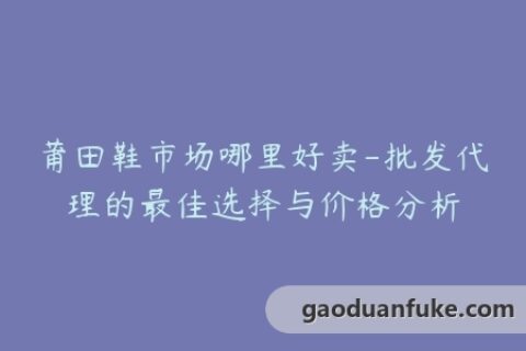 莆田鞋市场哪里好卖-批发代理的最佳选择与价格分析