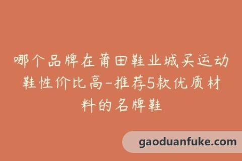 哪个品牌在莆田鞋业城买运动鞋性价比高-推荐5款优质材料的名牌鞋