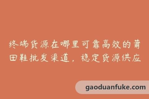 终端货源在哪里可靠高效的莆田鞋批发渠道，稳定货源供应