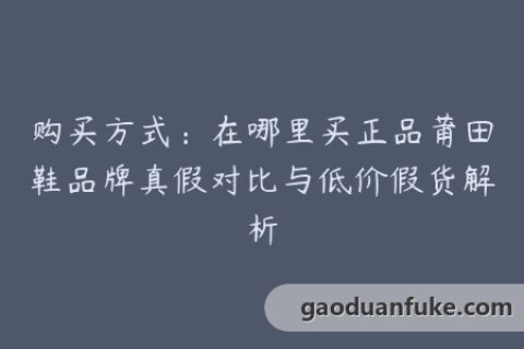 购买方式：在哪里买正品莆田鞋品牌真假对比与低价假货解析