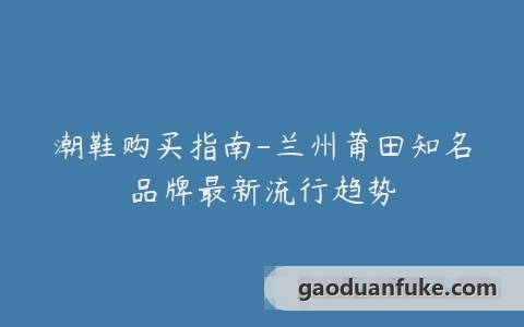 潮鞋购买指南-兰州莆田知名品牌最新流行趋势