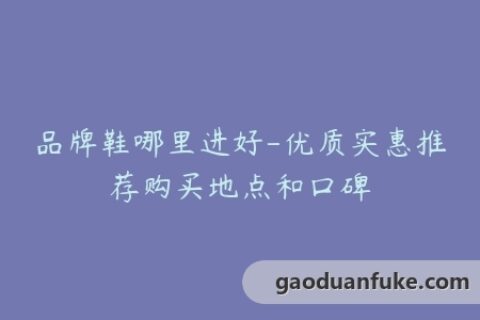 品牌鞋哪里进好-优质实惠推荐购买地点和口碑