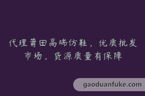 代理莆田高端仿鞋，优质批发市场，货源质量有保障