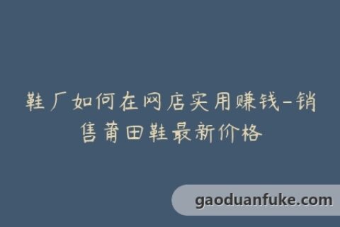 鞋厂如何在网店实用赚钱-销售莆田鞋最新价格