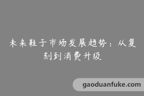未来鞋子市场发展趋势：从复刻到消费升级
