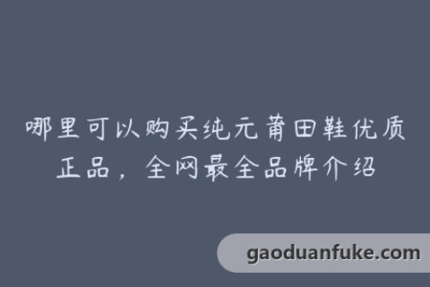 哪里可以购买纯元莆田鞋优质正品，全网最全品牌介绍