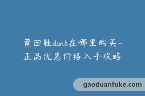 莆田鞋dunk在哪里购买-正品优惠价格入手攻略