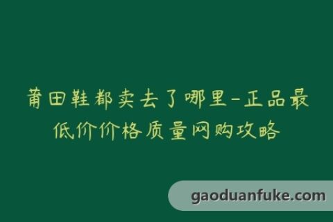 莆田鞋都卖去了哪里-正品最低价价格质量网购攻略