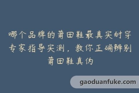 哪个品牌的莆田鞋最真实耐穿专家指导实测，教你正确辨别莆田鞋真伪