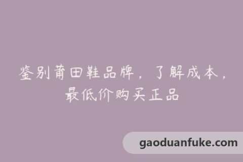 鉴别莆田鞋品牌，了解成本，最低价购买正品