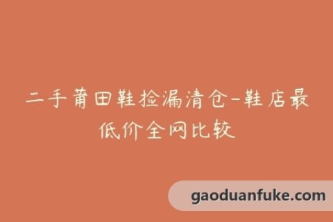 二手莆田鞋捡漏清仓-鞋店最低价全网比较