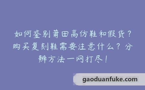如何鉴别莆田高仿鞋和假货？购买复刻鞋需要注意什么？分辨方法一网打尽！
