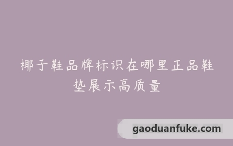 椰子鞋品牌标识在哪里正品鞋垫展示高质量