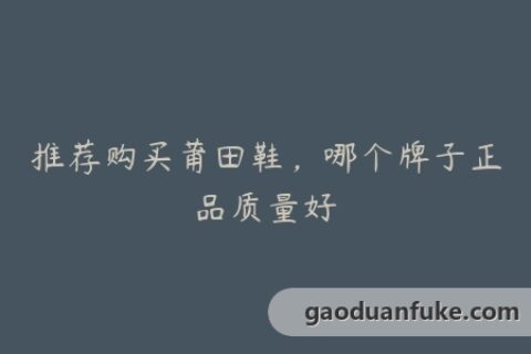 推荐购买莆田鞋，哪个牌子正品质量好