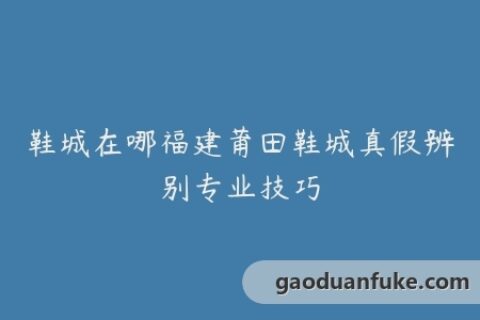 鞋城在哪福建莆田鞋城真假辨别专业技巧