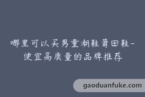 哪里可以买男童潮鞋莆田鞋-便宜高质量的品牌推荐