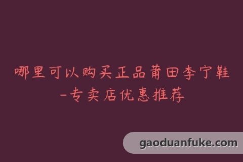 哪里可以购买正品莆田李宁鞋-专卖店优惠推荐