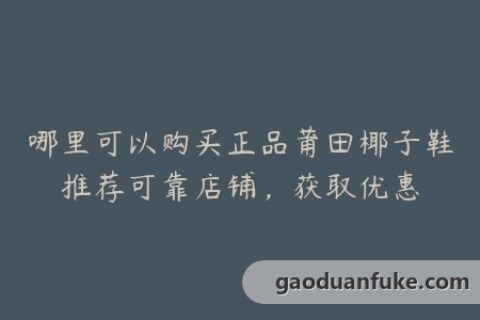 哪里可以购买正品莆田椰子鞋推荐可靠店铺，获取优惠