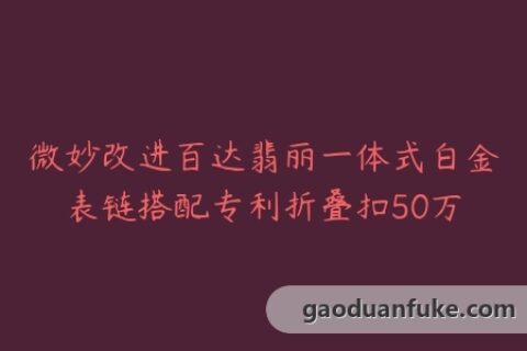 微妙改进百达翡丽一体式白金表链搭配专利折叠扣50万