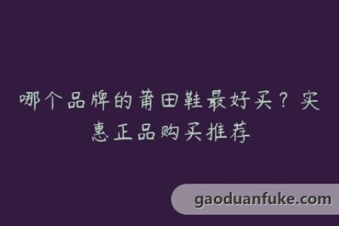 哪个品牌的莆田鞋最好买？实惠正品购买推荐