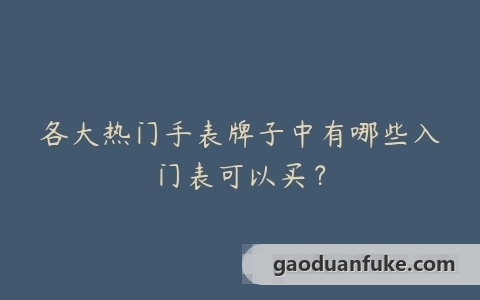各大热门手表牌子中有哪些入门表可以买？