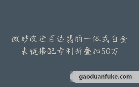 微妙改进百达翡丽一体式白金表链搭配专利折叠扣50万