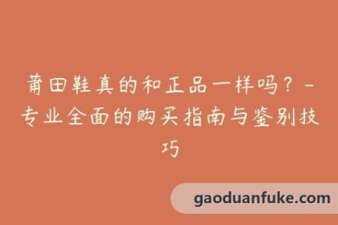 莆田鞋真的和正品一样吗？-专业全面的购买指南与鉴别技巧