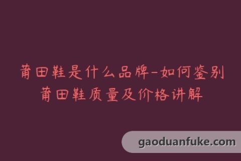 莆田鞋是什么品牌-如何鉴别莆田鞋质量及价格讲解