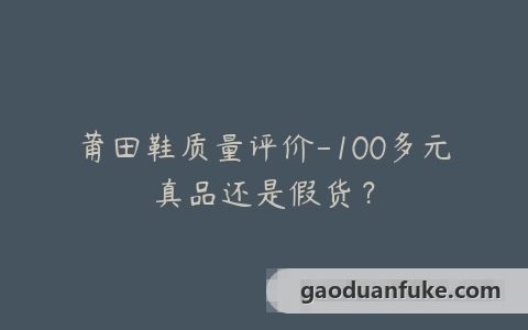 莆田鞋质量评价-100多元真品还是假货？