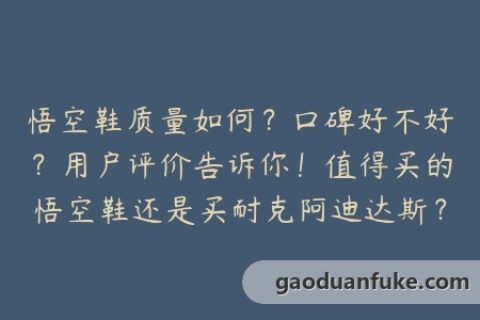 悟空鞋质量如何？口碑好不好？用户评价告诉你！值得买的悟空鞋还是买耐克阿迪达斯？