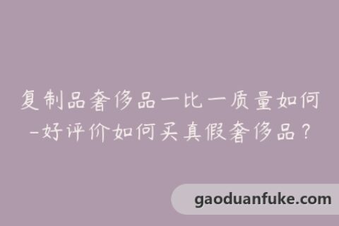 复制品奢侈品一比一质量如何-好评价如何买真假奢侈品？