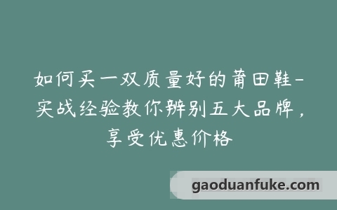 如何买一双质量好的莆田鞋-实战经验教你辨别五大品牌，享受优惠价格
