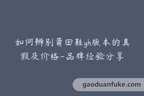 如何辨别莆田鞋yh版本的真假及价格-品牌经验分享